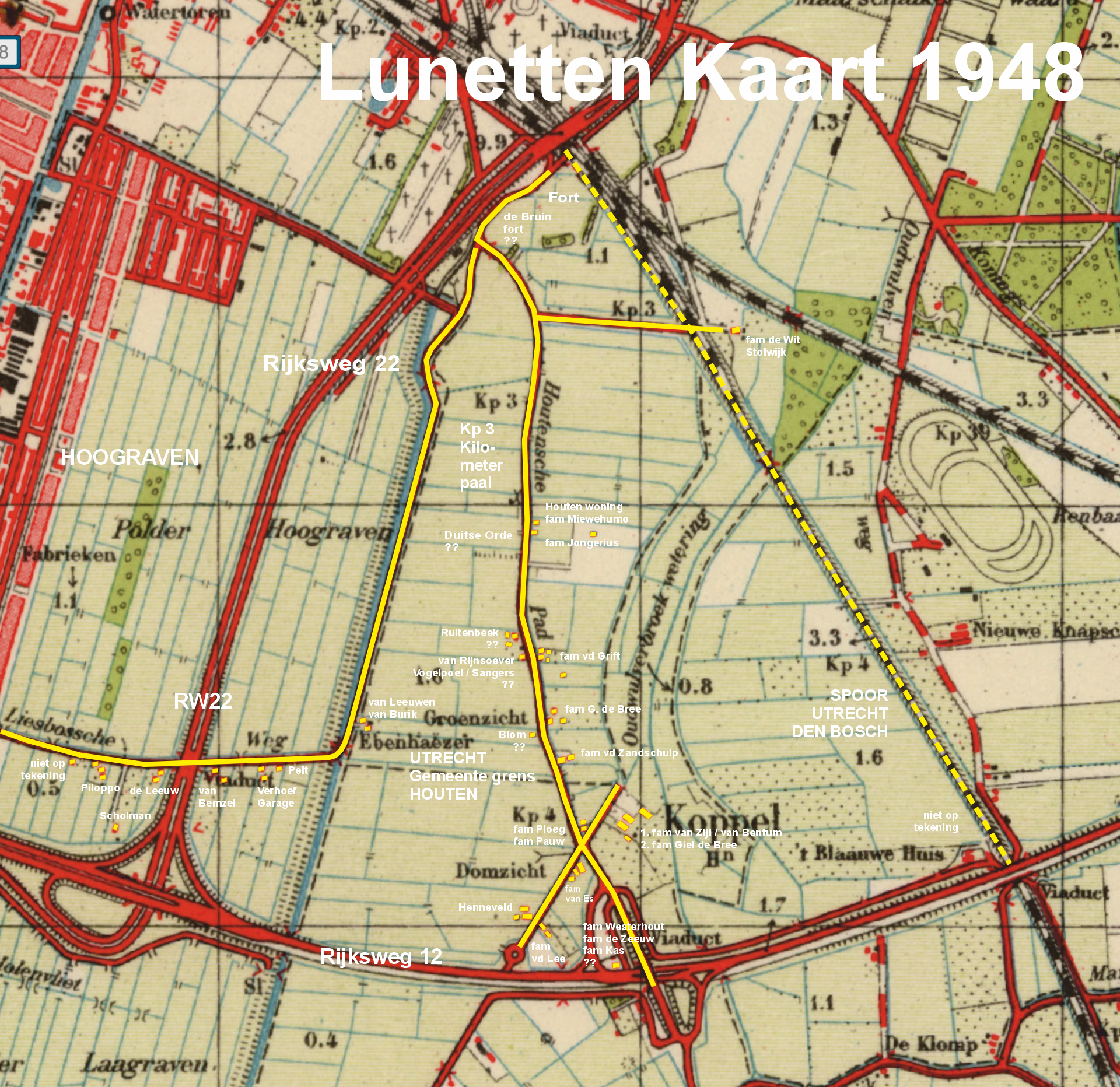 Huizen Bewoners Kaart 1948